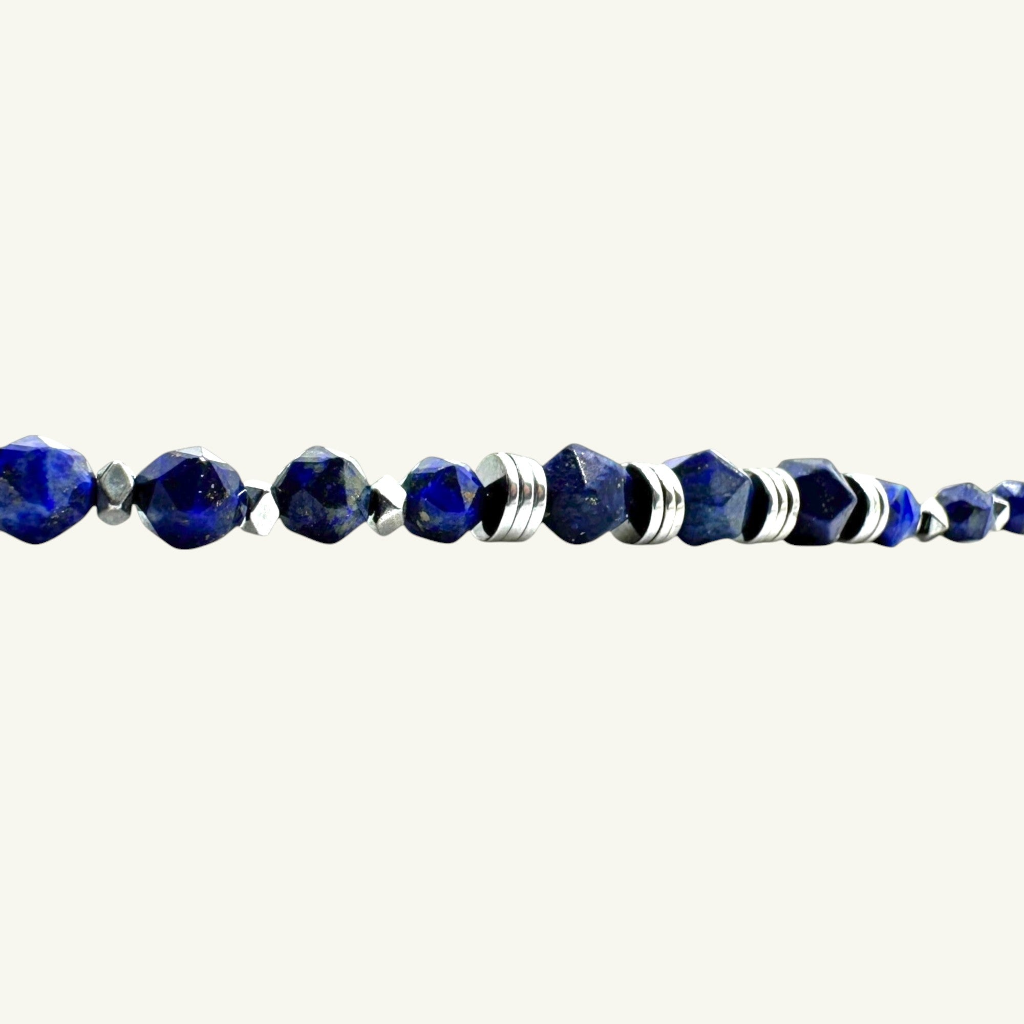 Bracciale lapislazzuli sfaccettato 8x8 Sharifa Crystals